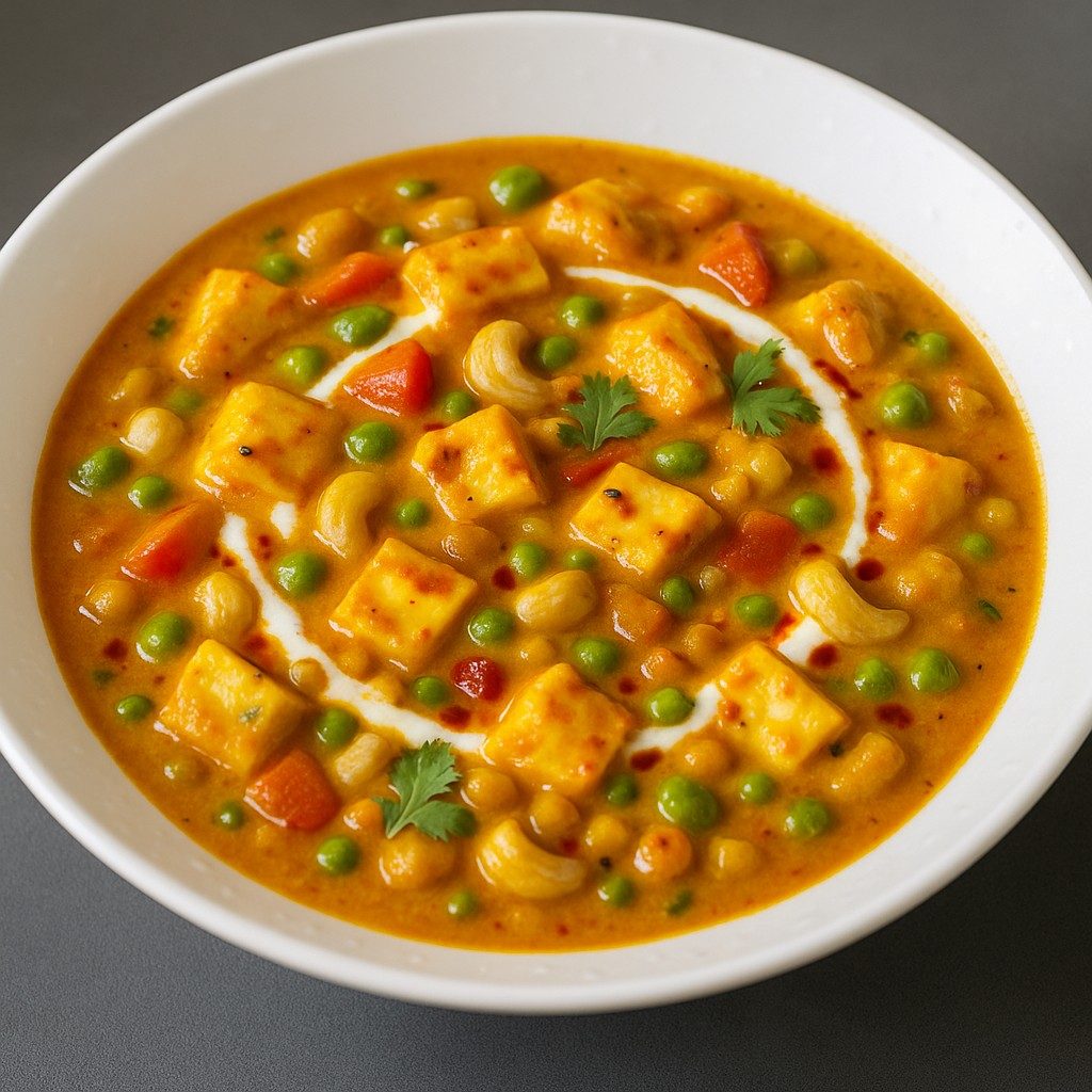 NAVRATAN KORMA WITH PANEER.